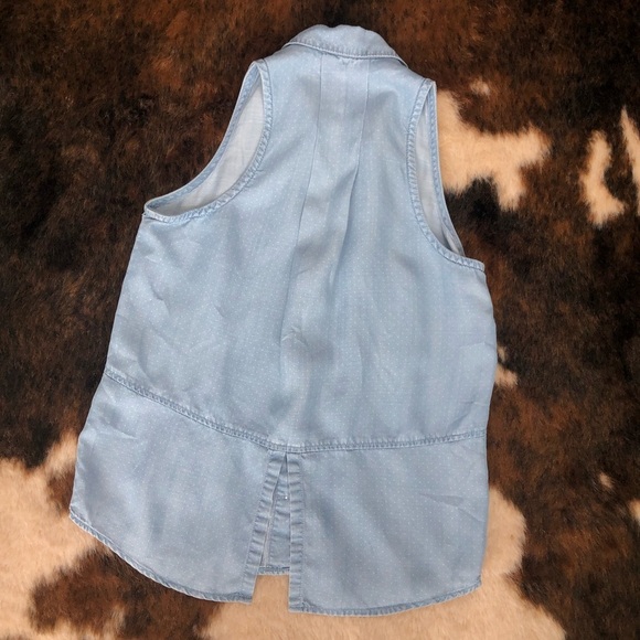 Cloth and Stone Sleeveless Chambray Top XS - Picture 3 of 6